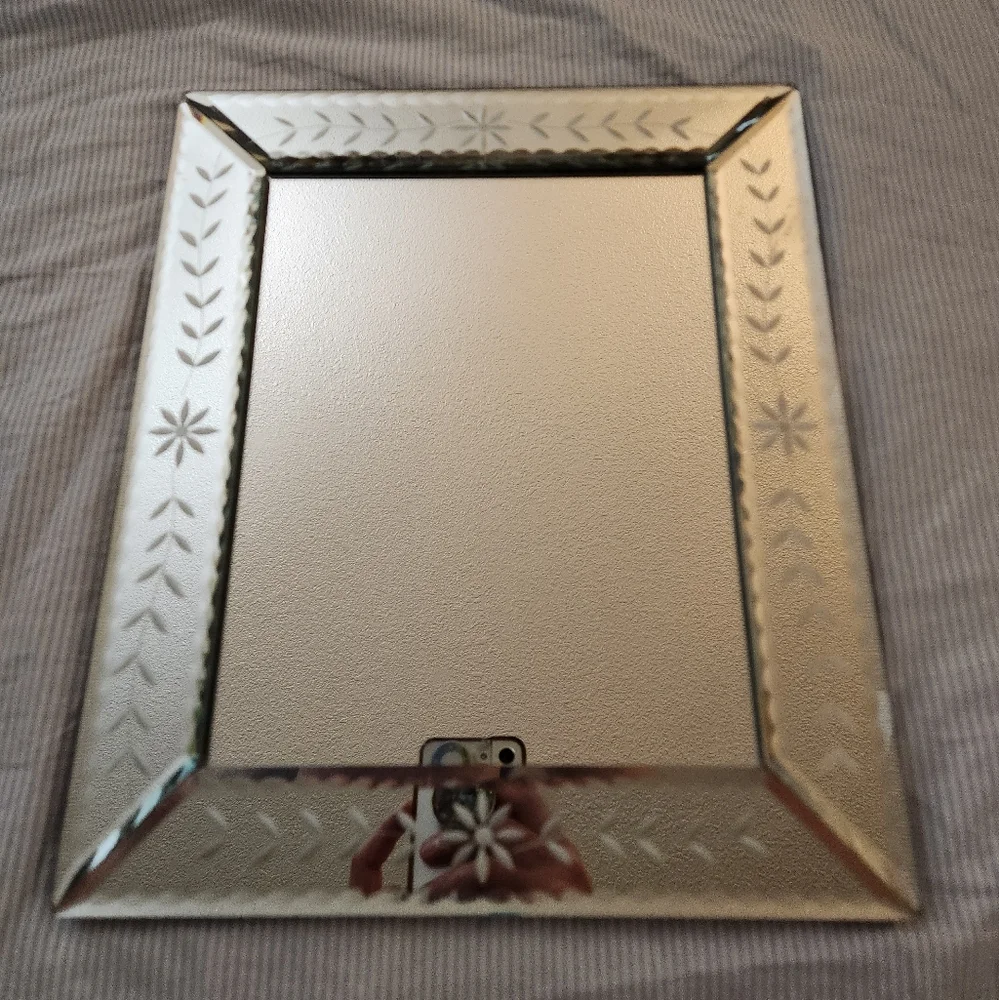 Carr Rectangular Etched Wall Mountable Mirror